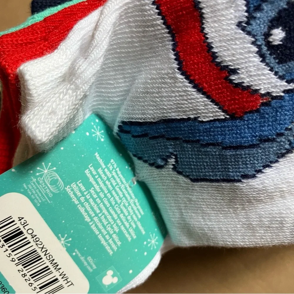 DISNEY Lilo and Stitch and Scrump Christmas Socks - 9 Pair Variety Pack NWT